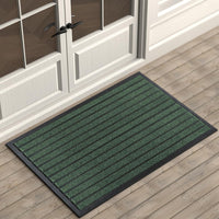 ubdyo Extra Durable Door Mat - Dirt Trapping Outdoor Welcome Mats - Non-Slip Outdoor Indoor Entrance - Low Profile Front Doormat (30" x 17", Bright Brown)