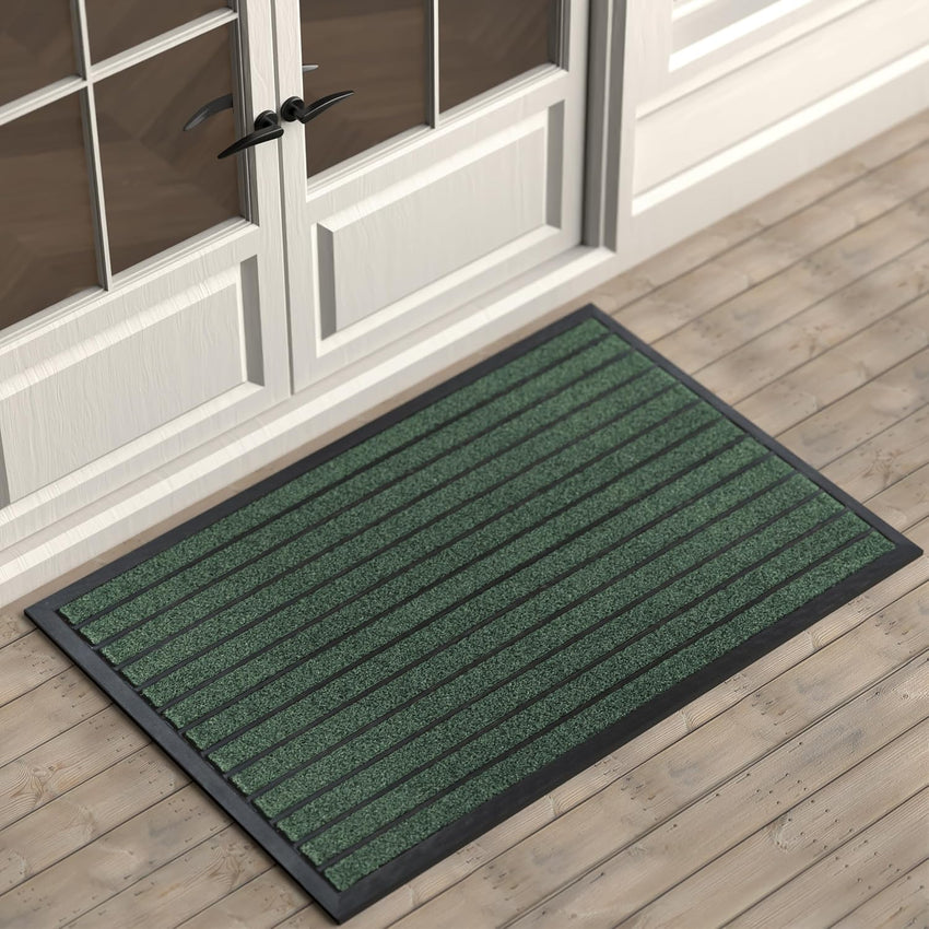 ubdyo Extra Durable Door Mat - Dirt Trapping Outdoor Welcome Mats - Non-Slip Outdoor Indoor Entrance - Low Profile Front Doormat (30" x 17", Bright Brown)