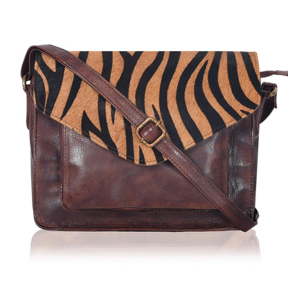 Leather Flapover Crossbody Handbag Purse for Women with Adjustable Strap & Overflap Snap Closure Tote/Bag