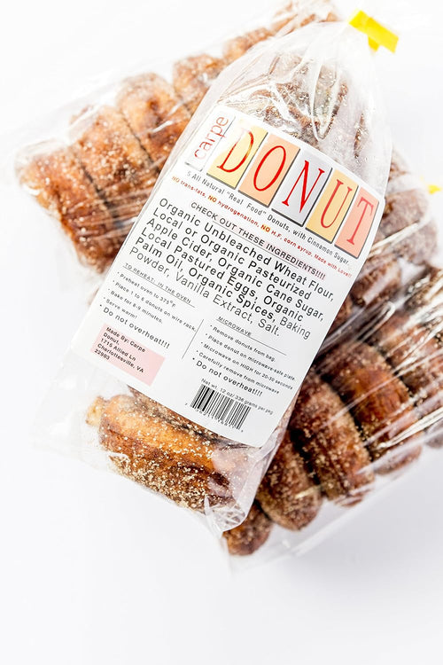 Carpe Donut Organic Apple Cider Cinnamon Sugar or Plain Donut (Cinnamon Sugar, 72)
