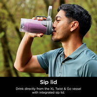 Ninja Blast Max, Portable Blender + Twist & Go, Personal Smoothie, Blend, Ice Crush, 3 Programs, Cordless, 22 oz removable Vessel, Dishwasher Safe, Leakproof, Silver, BC251SL