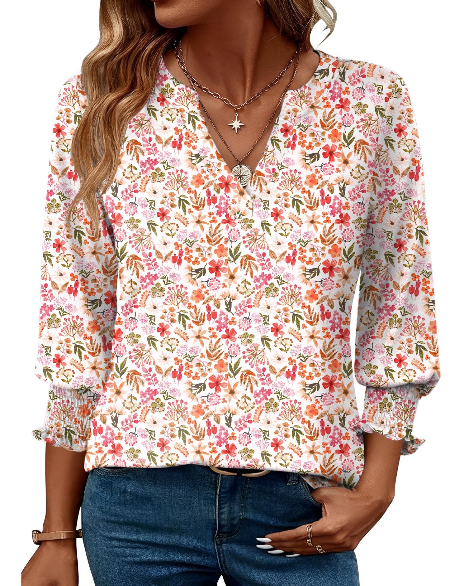White Red Floral4X-Large