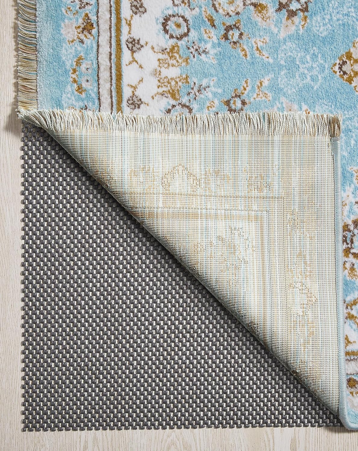 Veken Non Slip Rug Pad Gripper 8 x 10 Feet Extra Thick Pads for Any Hard Surface Floors, Keep Your Rugs Safe and in Place, Under Carpet Anti Skid Mat