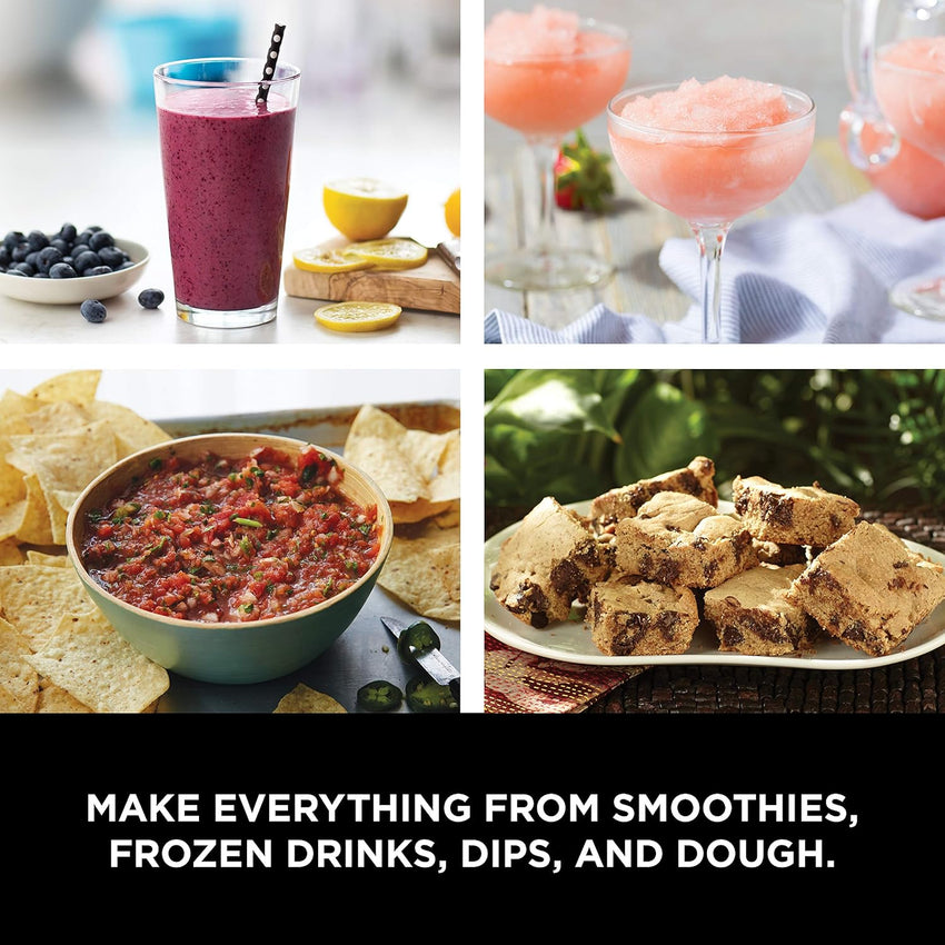 Ninja Mega Kitchen System, 1500W, 72 oz. Full-Size Blender & 8-Cup Food Processor with (2) 16 oz. To-Go Cups, Total Crushing Technology - Smoothies, Ice Crushing, Purees, Dough & More, Black, BL770