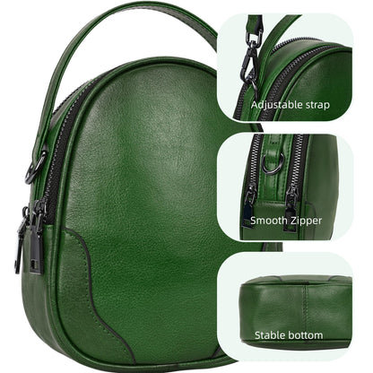 Iswee Small Crossbody Bag for Women Small Leather Shoulder Purse Phone Bag | Designer Satchel Handbags Ladies Pocketbooks with 2 Adjustable Strap 3-Way Carry Multi-pocket Organizer Mini Bag
