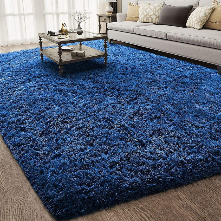 Ophanie Area Rugs for Living Room Bedroom, Upgrade Non-Slip Fluffy Soft Grey Shag Carpet, Indoor Floor Gray 4x6 Fuzzy Shaggy Living Room Plush Rug for Kids Home Dorm Decor Aesthetic