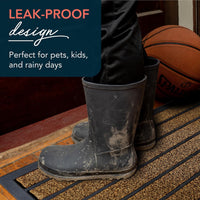 ubdyo Extra Durable Door Mat - Dirt Trapping Outdoor Welcome Mats - Non-Slip Outdoor Indoor Entrance - Low Profile Front Doormat (30" x 17", Bright Brown)