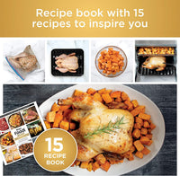 Ninja DT251 Foodi 10-in-1 Smart XL Air Fry Oven, Bake, Broil, Toast, Roast, Digital Toaster, Thermometer, True Surround Convection up to 450°F, includes 6 trays & Recipe Guide, Silver