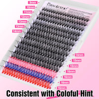Pawotence Lash Extension Kit DIY 280pcs Lash Clusters Eyelash Extension Kit, 9-16mm 30D 40D Individual Lashes Kit with Lash Bond and Seal, Lash Tweezers for Self Use (30D&40D, 0.07D, 9-16mm, Kit)