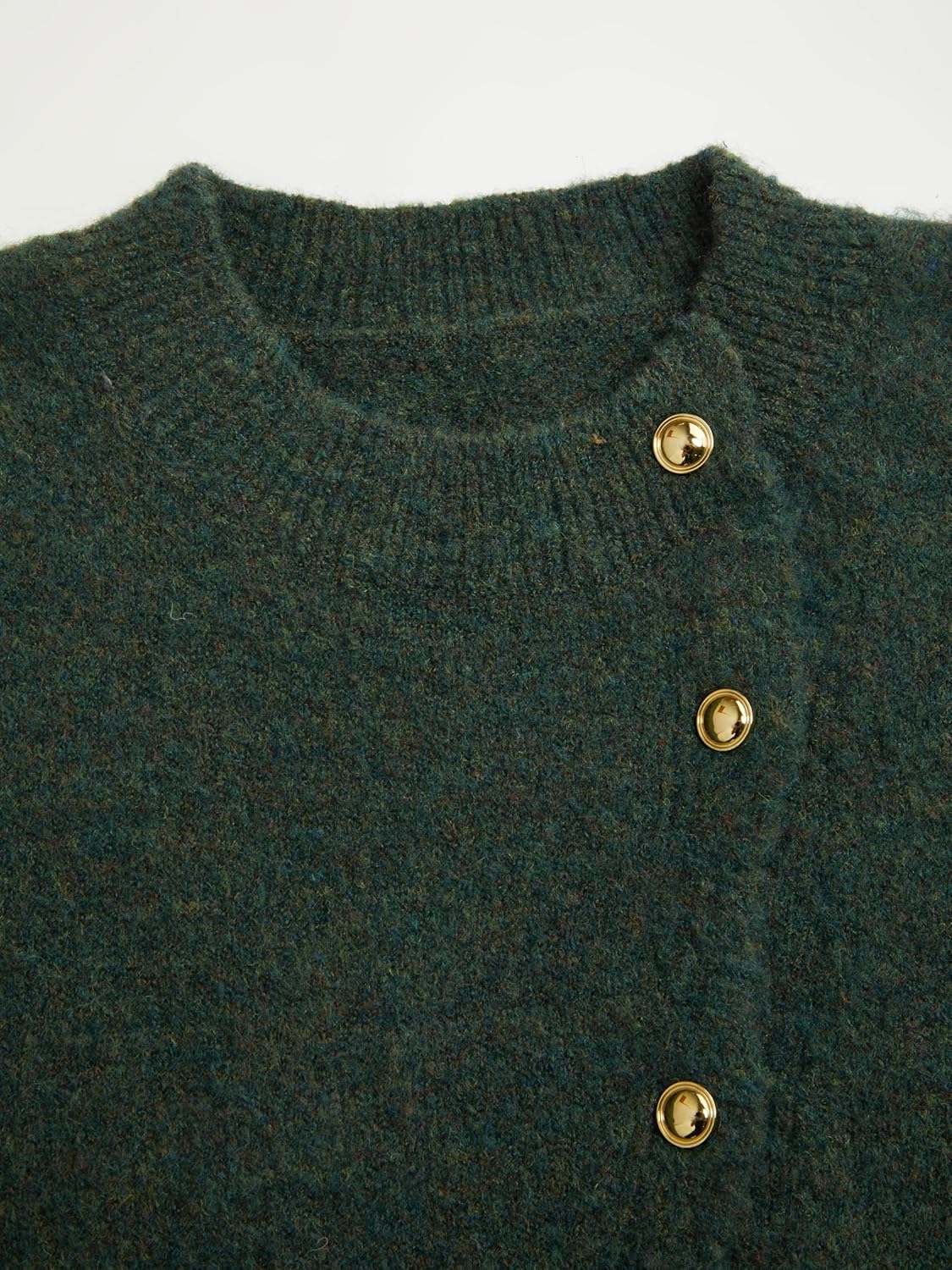 CIDER Womens Knit Cardigan Trendy Crew Neck Button Down Long Sleeve Cozy Fall Fashion Sweater Loose Fit Wool Top