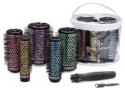 Olivia Garden MultiBrush - Non-Electrical Detachable Thermal Brush with Ceramic Barrel