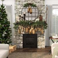 Deco 79 Rustic Metal Cowbell Decorative Bells, 4" x 3" x 29.01", Gold