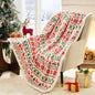 Christmas Throw Blanket, Christmas Decorations Gifts for Women, Sherpa Flannel Fleece Winter Holiday Blanket, Fluffy Cozy Soft Christams Throws for Couch Sofa Bed, ChristamsRhombus, 50" X 60"