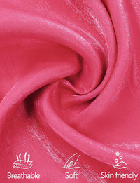 Panegy Women's Shiny Long Dress V-Neck Batwing Sleeve Kaftan Dress Solid Ethnic Maxi Robe