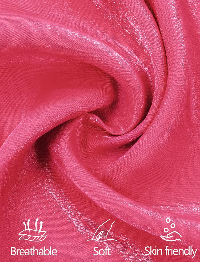 Panegy Women's Shiny Long Dress V-Neck Batwing Sleeve Kaftan Dress Solid Ethnic Maxi Robe