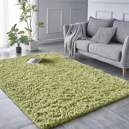 TABAYON Shaggy Navy Blue Rug, 2x3 Area Rugs for Living Room, Anti-Skid Extra Comfy Fluffy Floor Carpet for Indoor Home Decorative