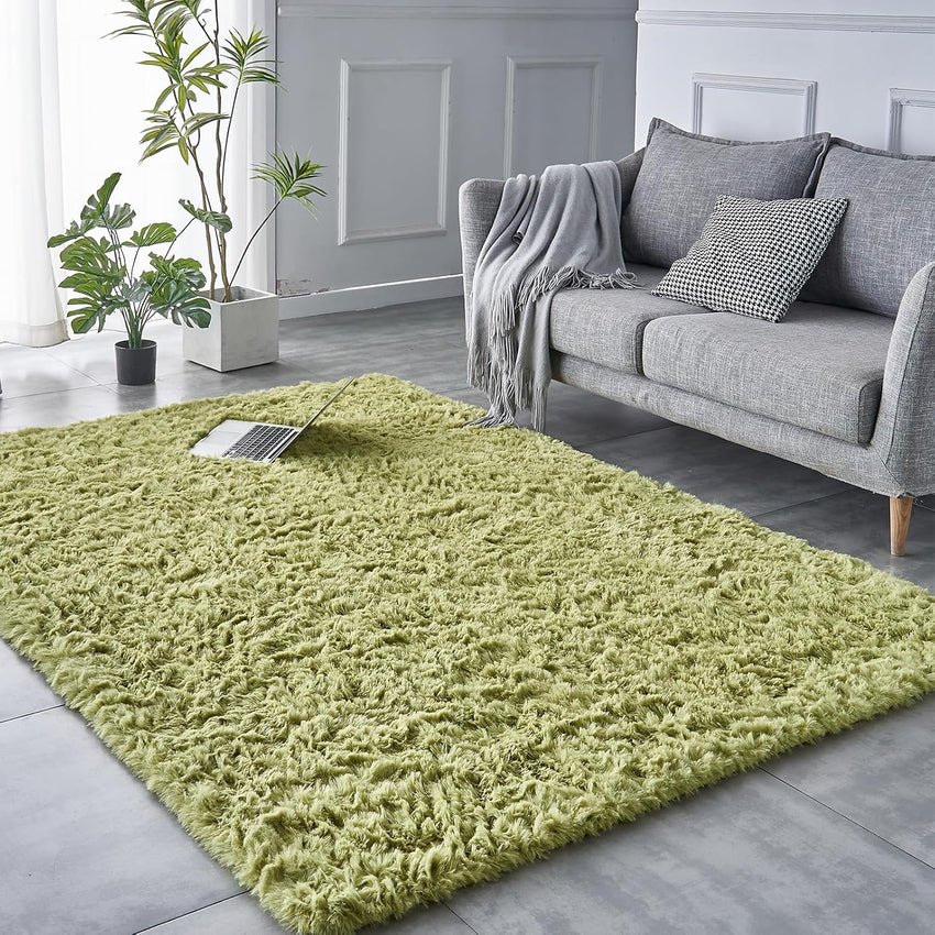 TABAYON Shaggy Navy Blue Rug, 2x3 Area Rugs for Living Room, Anti-Skid Extra Comfy Fluffy Floor Carpet for Indoor Home Decorative