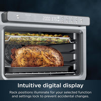 Ninja Air Fryer & Toaster Oven | Prestige Smart XL Countertop Oven | Bakes up to 20 Cookies, Fits up to a 12lb Turkey | Pizza, Toast, Bake, Air Fry & Reheat | 1800 Watts | Stainless Steel | DT501