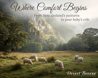 Real New Zealand Lambskin Baby Rug | LRG 2x3 feet | Soft & Gentle Unshorn Baby Sheepskin Rug for Crib, Nursery & Travel | Natural Length Lambswool, Silky Soft, Ethically Sourced, Oeko-Tex Certified