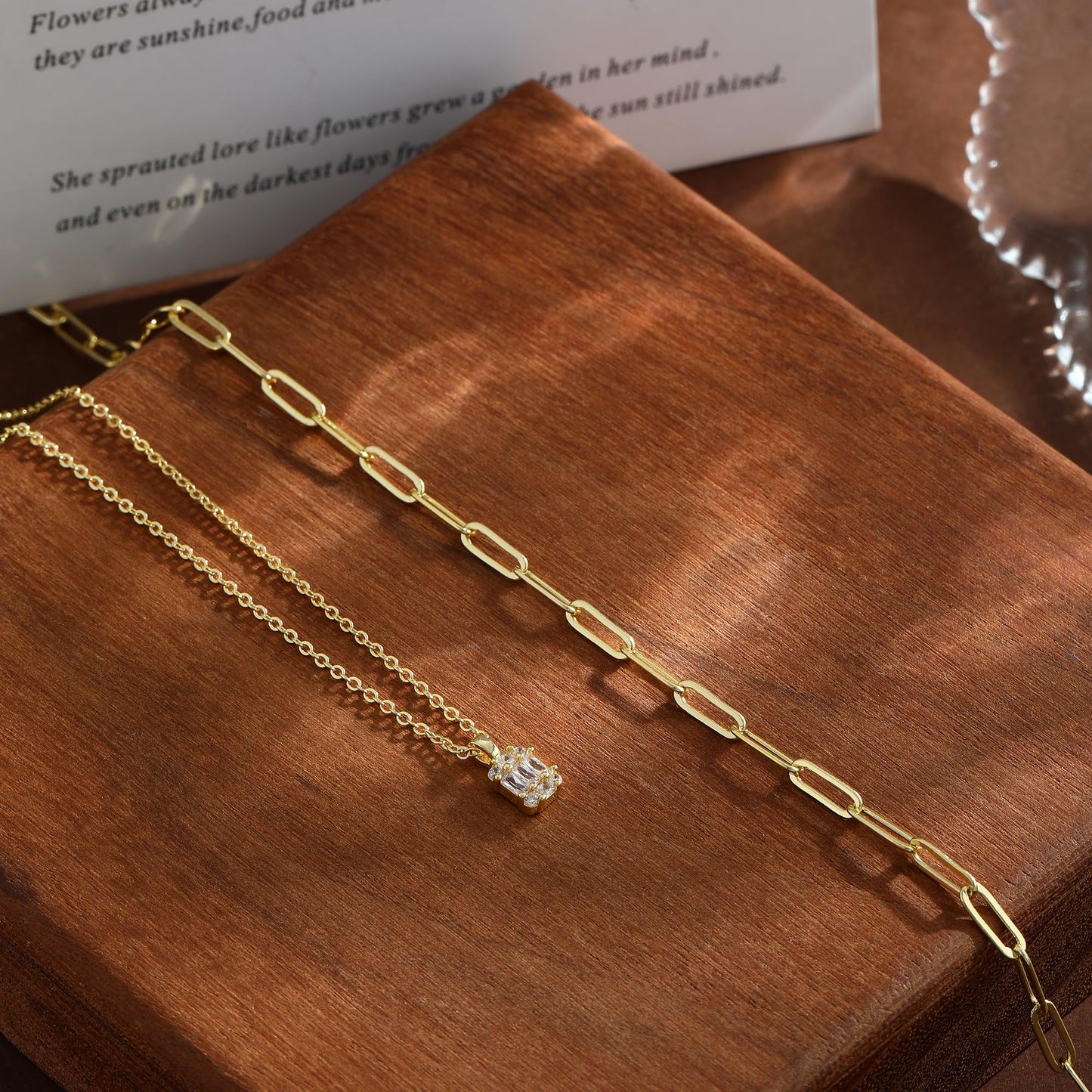 Coshilta Layered Gold Necklaces for Women, 14K Plated Gold Sterling Silver Plated Dainty Pendant Necklace Set with Cubic Zirconia,Stackable Chain Choker,Trendy Personalized Jewelry Gift Non Tarnish