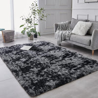 TABAYON Shaggy Navy Blue Rug, 2x3 Area Rugs for Living Room, Anti-Skid Extra Comfy Fluffy Floor Carpet for Indoor Home Decorative
