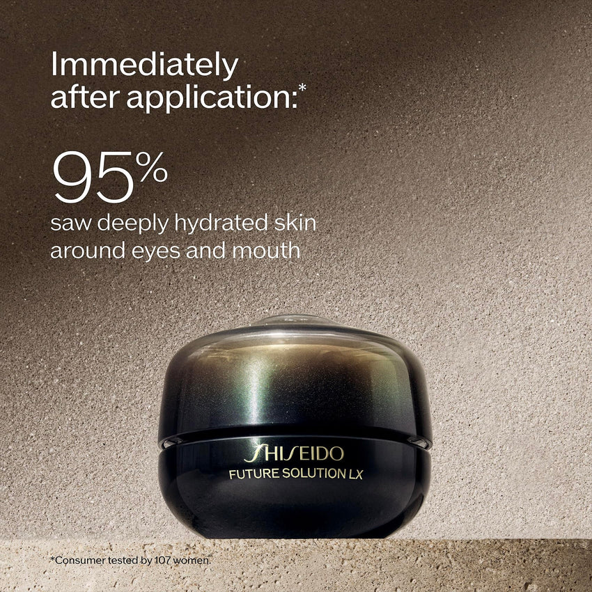 Shiseido Future Solution LX Eye and Lip Contour Regenerating Cream - 17 mL - Visibly Improves the Look of Wrinkles & Sagging Around the Eyes and Mouth - All Skin Types