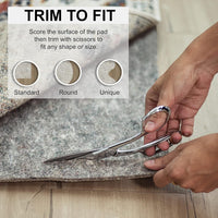 Mohawk Home 8' x 10' Non Slip Grip Rug Pad 1/4" Thick Dual Surface Felt Cushion + Rubber Gripper - Safe for All Floors