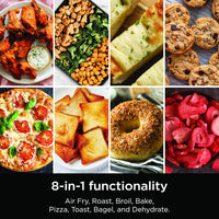 Ninja Flip Toaster Oven&Air Fryer, 8-in-1 Functionality, Flip Up&Away Capability for Storage Space, LargeCapacity, Air Fry Basket, SheetPan, Wire Rack&Removable Crumb Tray, Stainless,1800 watts, SP151