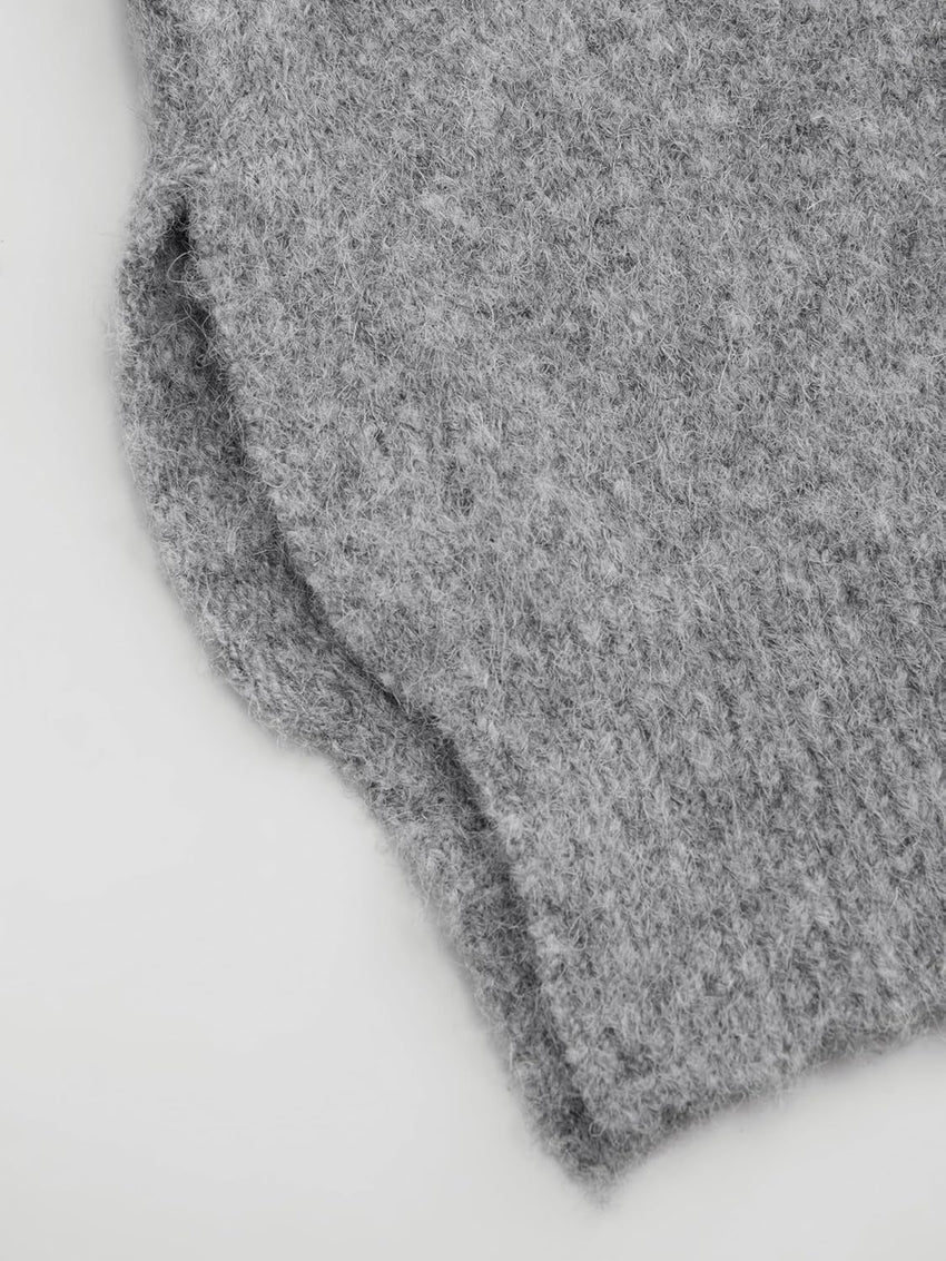 CIDER Womens Oversized Knit Sweater Pullover Crew Neck Casual Jumper Cozy Sweaters Grey