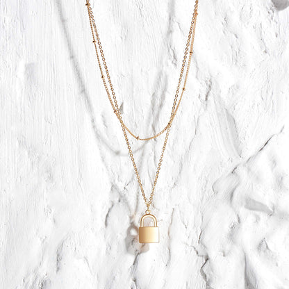 MEVECCO Layered Heart Necklace Pendant Handmade 18k Gold Plated Dainty Gold Choker Arrow Bar Layering Long Necklace for Women