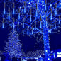 Kwaiffeo Christmas Lights Outdoor, 8 Tubes Meteor Shower Lights LED Snow Falling Icicle Cascading Light for Xmas Tree Wedding Decoration Party, UL Plug, White