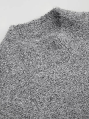 CIDER Womens Oversized Knit Sweater Pullover Crew Neck Casual Jumper Cozy Sweaters Grey