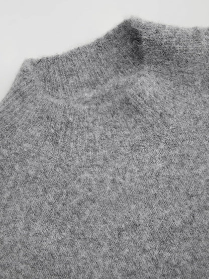 CIDER Womens Oversized Knit Sweater Pullover Crew Neck Casual Jumper Cozy Sweaters Grey