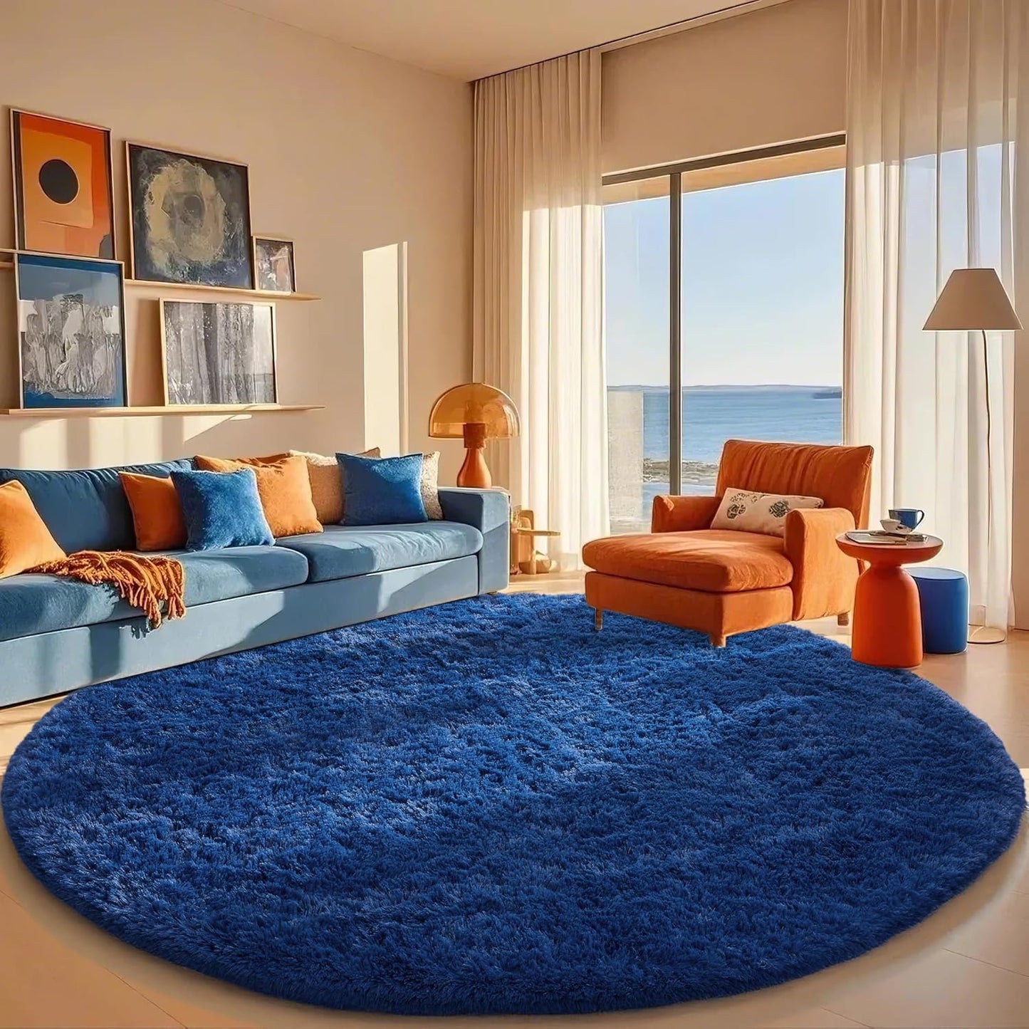 Ophanie Area Rugs for Living Room Bedroom, Upgrade Non-Slip Fluffy Soft Grey Shag Carpet, Indoor Floor Gray 4x6 Fuzzy Shaggy Living Room Plush Rug for Kids Home Dorm Decor Aesthetic
