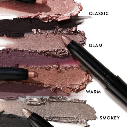 LAURA GELLER NEW YORK Swipe-n-Line Dual-Ended Eyeshadow + Eyeliner - Classic (Onyx/Champagne) - Cream Eyeshadow & Smooth Glide Eyeliner - Waterproof & Crease-free Color
