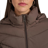 Calvin Klein womens Everyday Hooded Zip Front Puffer Long Sleeve Coat