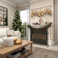 Deco 79 Rustic Metal Cowbell Decorative Bells, 4" x 3" x 29.01", Gold