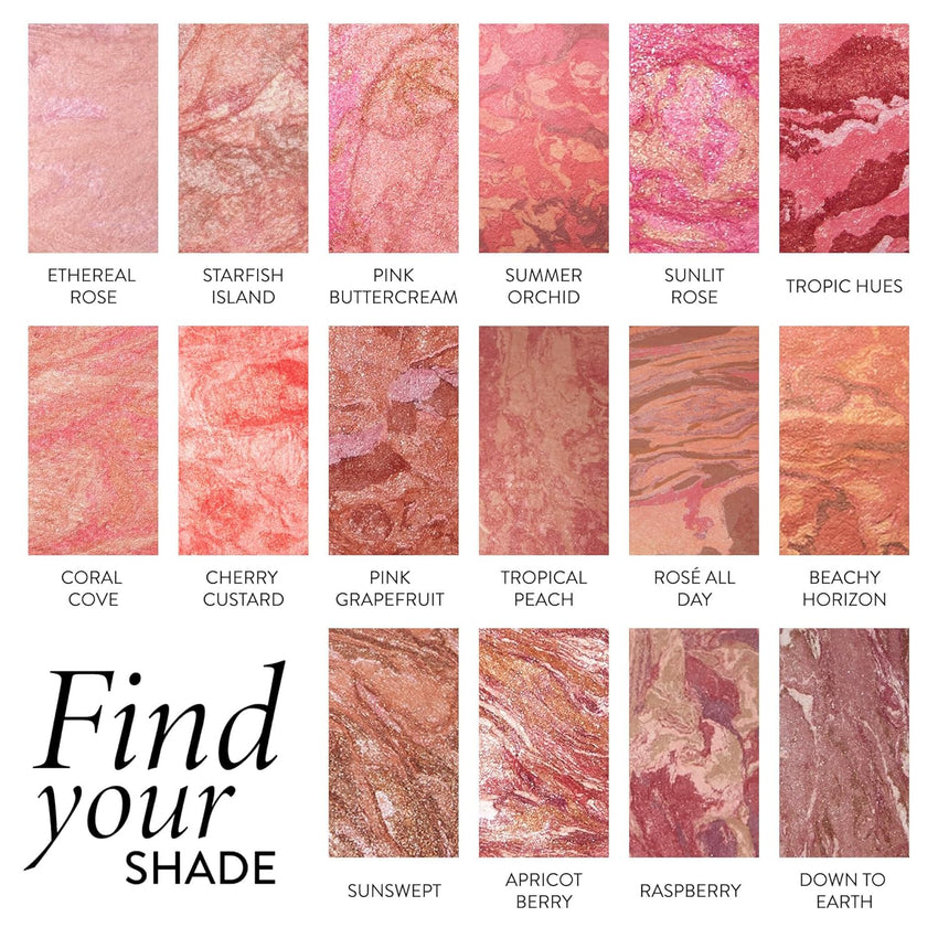 LAURA GELLER NEW YORK Baked Blush-n-Brighten Marbleized Blush for Cheeks - Pink Grapefruit - Satin Finish - Buildable Color