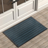 ubdyo Extra Durable Door Mat - Dirt Trapping Outdoor Welcome Mats - Non-Slip Outdoor Indoor Entrance - Low Profile Front Doormat (30" x 17", Bright Brown)