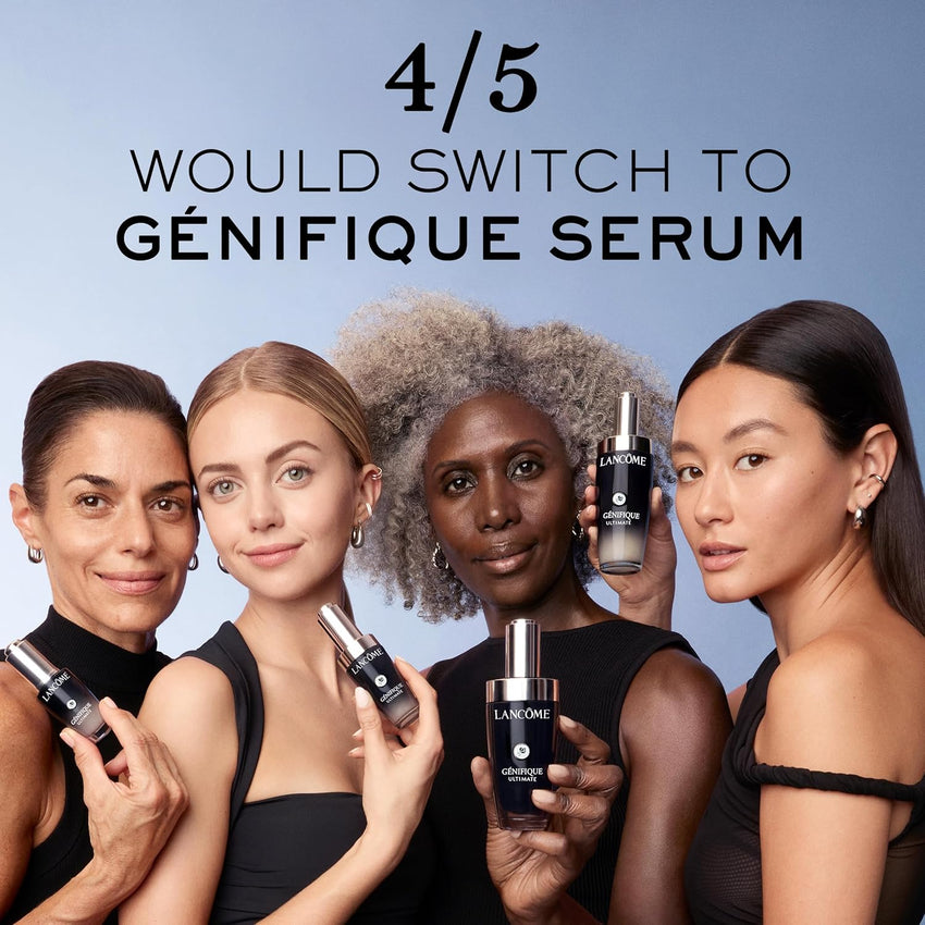 Lancôme Génifique Ultimate Dual Recovery Face Serum- Anti-Aging Serum Visibly Improves Fine Lines, Rough Texture, Plumpness and Even Skintone - with Beta Glucan and, Hyaluronic Acid