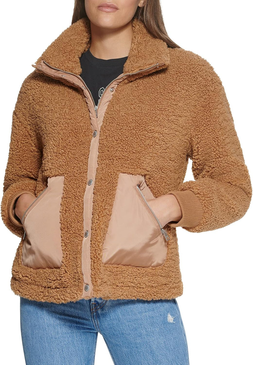 Levi's Women's Sherpa Teddy Jacket (Standard & Plus Sizes)