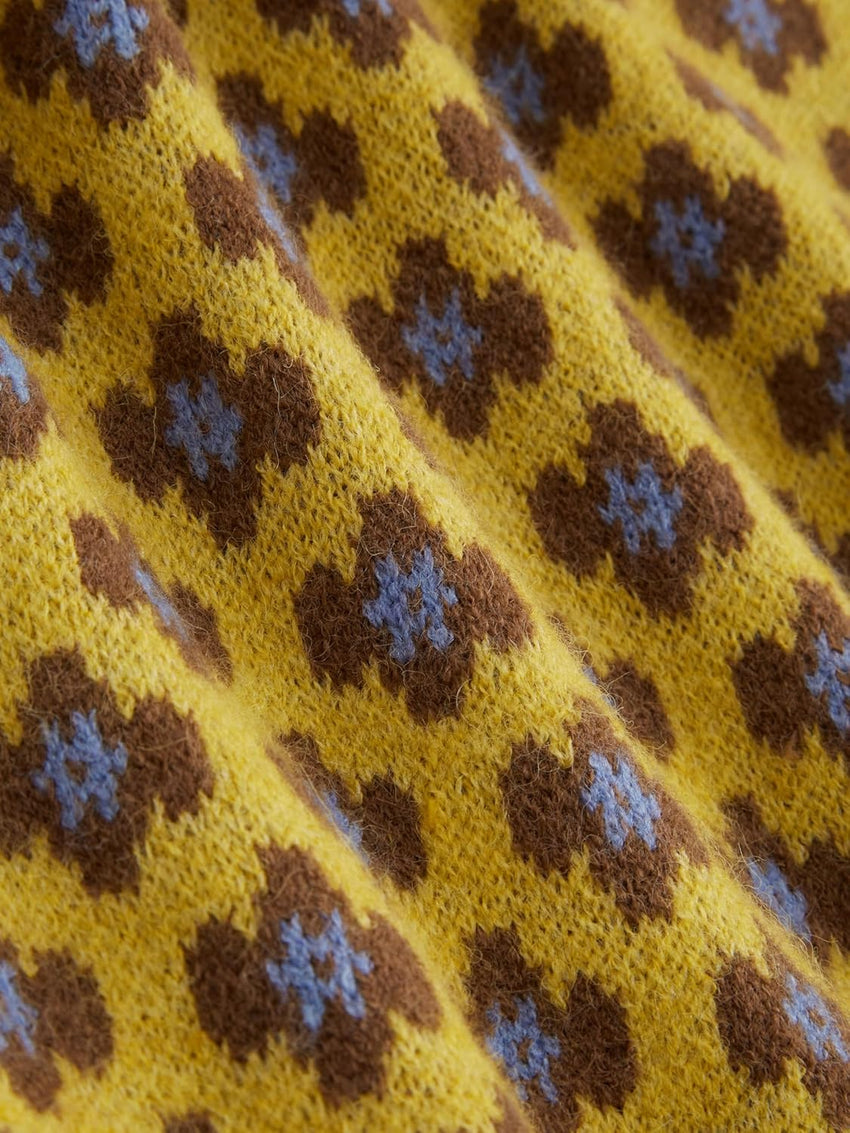 CIDER Women Sweaters Floral Crew Neck Long Sleeve Pullover Sweater Trendy Casual Fall Outfits