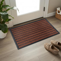 ubdyo Extra Durable Door Mat - Dirt Trapping Outdoor Welcome Mats - Non-Slip Outdoor Indoor Entrance - Low Profile Front Doormat (30" x 17", Bright Brown)