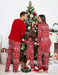Ekouaer Family Christmas Pajamas Matching Sets Womens Mens Pjs Long Sleeve Sleepwear Holiday Lounge Sets