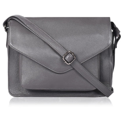 Leather Flapover Crossbody Handbag Purse for Women with Adjustable Strap & Overflap Snap Closure Tote/Bag