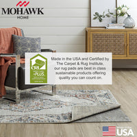 Mohawk Home 8' x 10' Non Slip Grip Rug Pad 1/4" Thick Dual Surface Felt Cushion + Rubber Gripper - Safe for All Floors