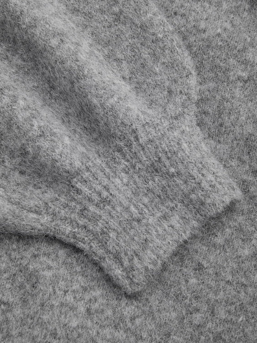 CIDER Womens Oversized Knit Sweater Pullover Crew Neck Casual Jumper Cozy Sweaters Grey