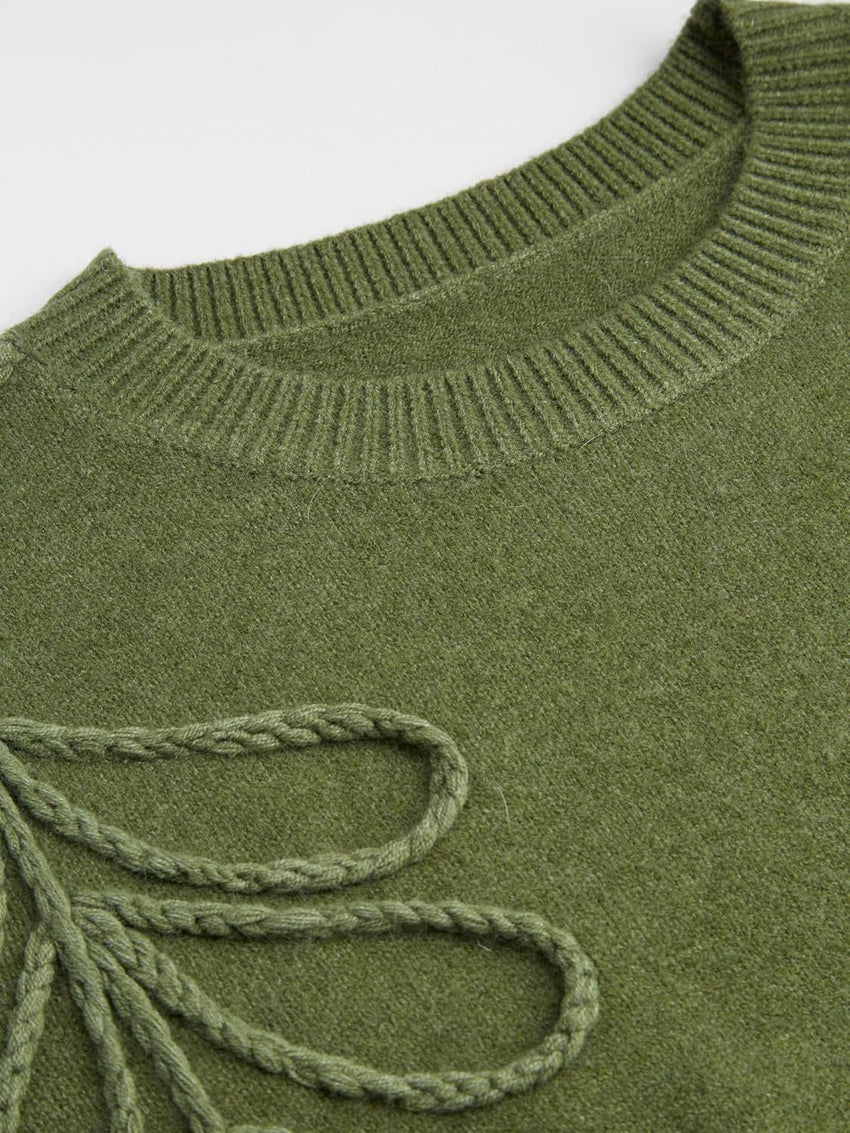 CIDER Women's Oversized Sweaters Long Sleeve Round Neck Tops Knit Pullover Sweater