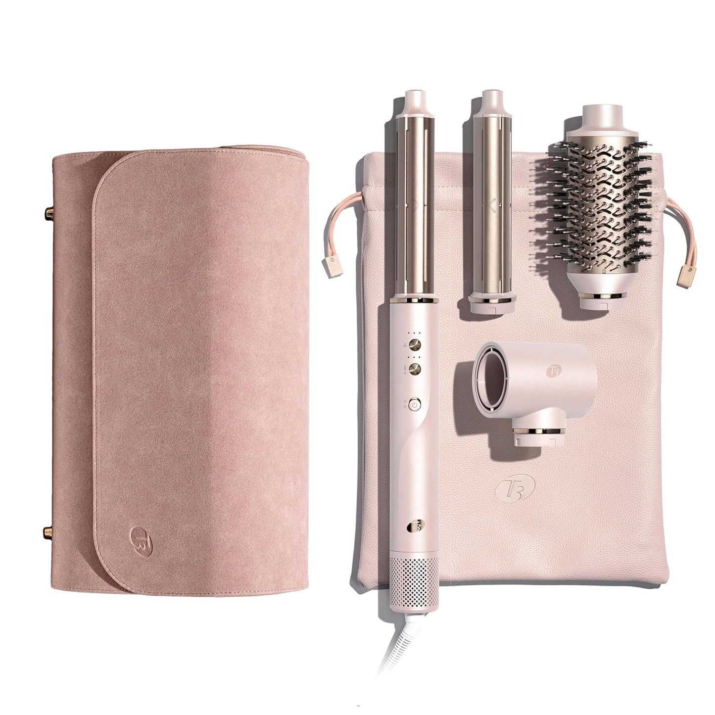 T3 Aire 360 Multi-Styler & Blowout System with Luxe Carrying Case, Rapid Drying Hair Dryer, Ceramic Curling Attachments, Oval Brush & Drying Concentrator | Blowouts & Long-Lasting Curls