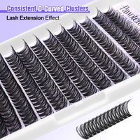 Pawotence Lash Extension Kit DIY 280pcs Lash Clusters Eyelash Extension Kit, 9-16mm 30D 40D Individual Lashes Kit with Lash Bond and Seal, Lash Tweezers for Self Use (30D&40D, 0.07D, 9-16mm, Kit)